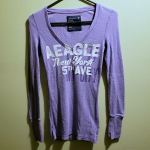 American Eagle Purple Thermal Women's S